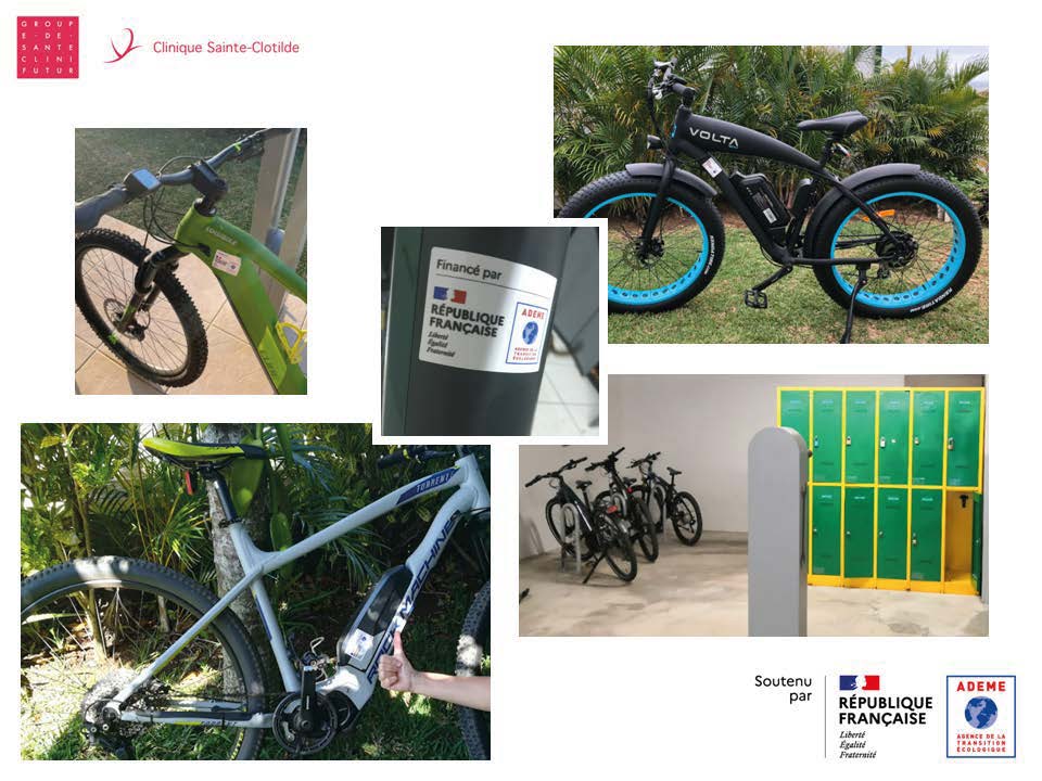 Equipements VAE 2020 - Clinique Sainte-Clotilde Clinifutur Mobilité Vélos Développement durable